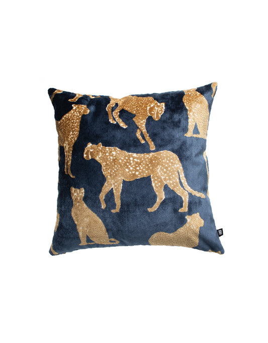 COJÍN CHEETAH TEAL 60CM