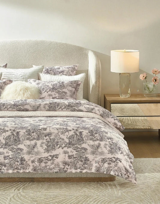 SET DE DUVET JUNGLE TOILE PALE PINK - KING SIZE