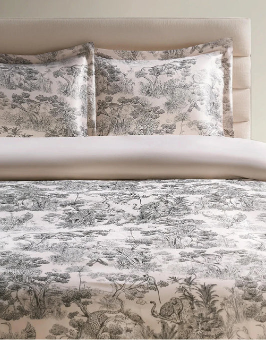 SET DE DUVET JUNGLE TOILE PALE PINK - KING SIZE